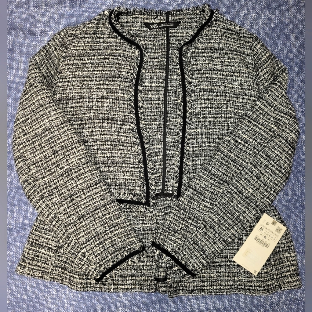 New Zara Tweed lightweight Jacket